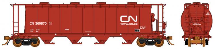 Rapido - NSC 3800 cu. ft. Cylindrical Hopper - CN Brown (Website) #369870 - In Stock