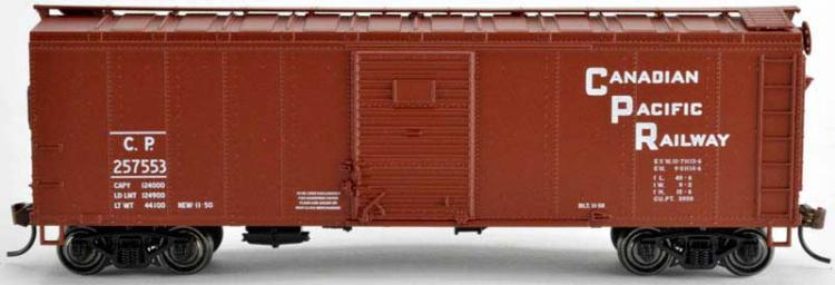 Bowser - 40' Single Door Boxcar - CP #257565 (Red - Staggered Lettering) - Sold Out