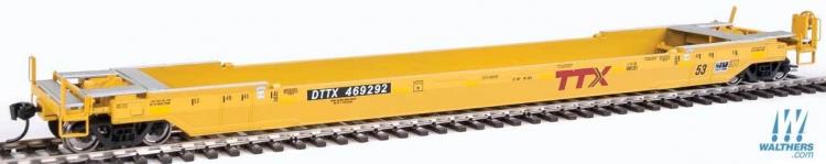 Walthers Proto - Gunderson Rebuilt 53' Well Car - DTTX #469292 (TTX Yellow) - In Stock