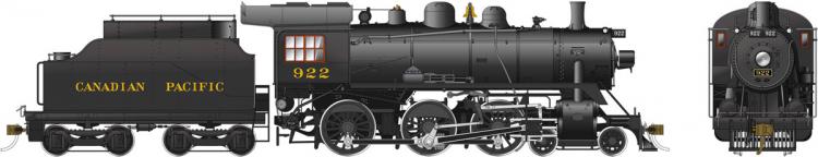 Rapido - Canadian Pacific D10g 4-6-0 #922 (Oil Tender) - Pre Order