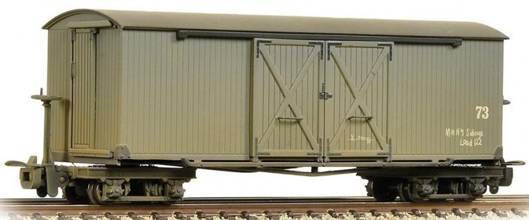 Bachmann - Bogie Covered Goods Wagon #73 (Nocton Light - Grey) Weathered