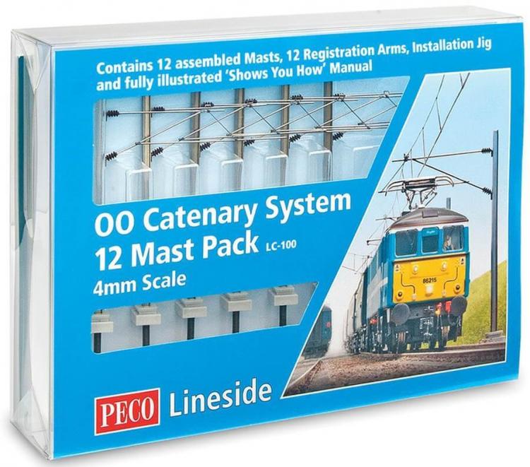 Peco - Lineside Kit - Catenary System Startup Pack - 12 Mast Pack - In Stock