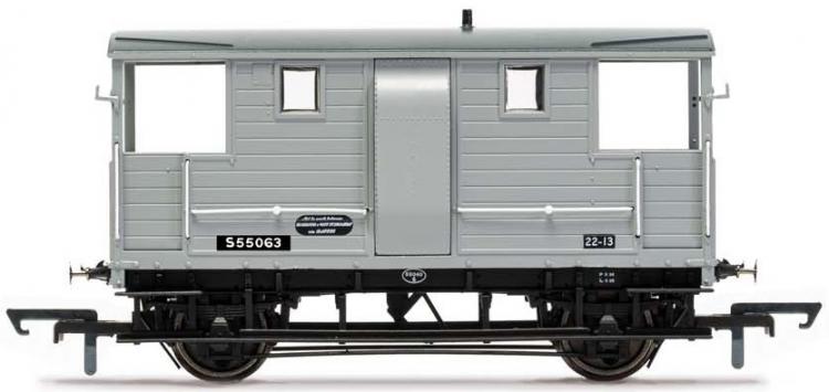 BR (ex-LSWR) 24-Ton Diag.1543 'New Van' Goods Brake Van #S55063 (Grey) - In Stock BR (ex-LSWR) 24-Ton Diag.1543 'New Van' Goods Brake Van #S55063 (Grey) - In Stock