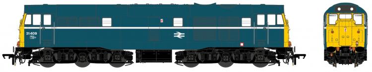 Brush Type 2 - Class 31/4 #31409 (BR Blue with White Stripe - Small Arrows) - Pre Order