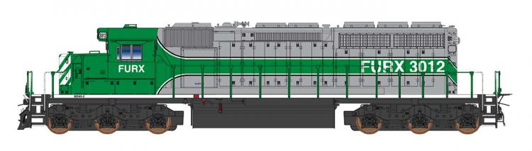 InterMountain - EMD SD40-2 - FURX #3012 (First Union Rail - Silver & Green) - Pre Order