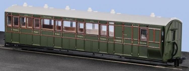 Peco - L&B Bogie Composite Brake #6993 (Southern Railway - Olive Green) - Sold Out