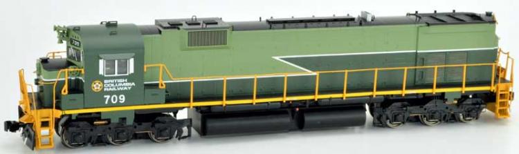 Bowser - MLW M630 - BC Rail #709 (Two-Tone Green - Lightning Stripe) DCC Sound - In Stock