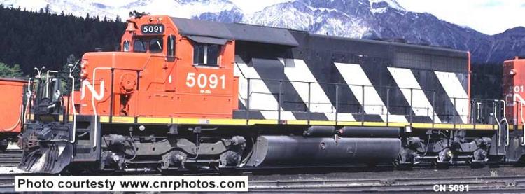 Bowser - GMD SD40 - CN #5091 (Stripes) with Snow Shield & Ditch Lights - Pre Order