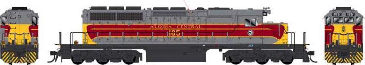 Bowser - GMD SD40-2 - Algoma Central #186 with Snow Shields - Pre Order