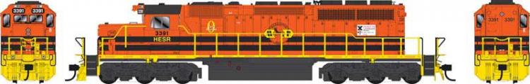 Bowser - GMD SD40-2 - HESR #3391 ex CP (Orange & Black) - Pre Order