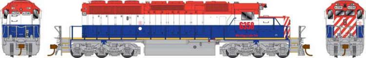 Bowser - GMD SD40-2 - W&LE #6358 (ex BC Rail - Red, White & Blue) - Pre Order