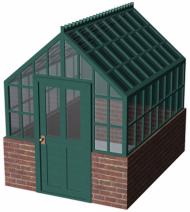 R8682 : Brick & Glass Greenhouse R8682 : Brick & Glass Greenhouse