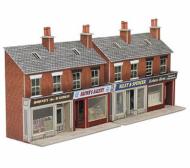 PO223 : Low Relief Terraced Shop Fronts - Red Brick