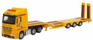76MB010 : Oxford - Mercedes Actros Low Loader - JCB Yellow 76MB010 : Oxford - Mercedes Actros Low Loader - JCB Yellow