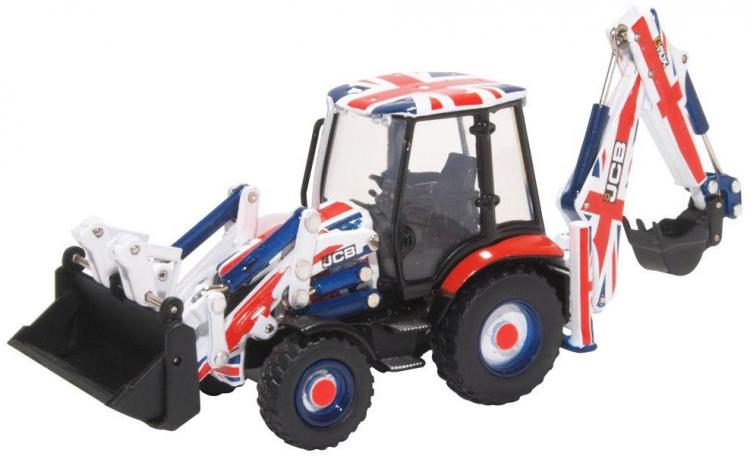 Oxford - JCB 3CX Eco Backhoe Loader - Union Jack - In Stock