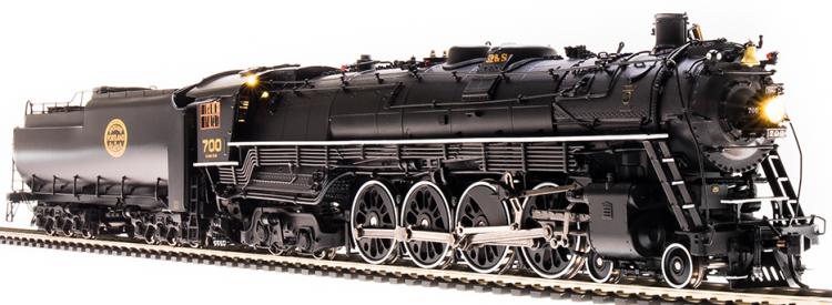 Broadway Limited - Brass Hybrid - SP&S E-1 4-8-4 #700 (Black -  Modern Excursion) Oil Tender - DC/DCC Paragon3 Sound - Sold Out