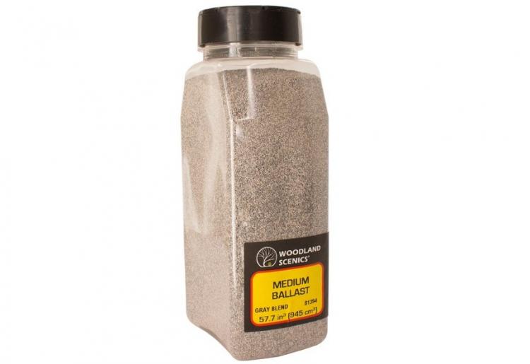 Woodland Scenics - Fine Ballast - Grey Blend - Shaker 57.7 in3 (945 cm3) - In Stock