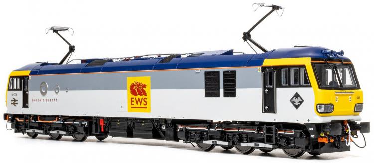 Class 92 #92036 'Bertolt Brecht' (BR Two Tone Grey - EWS Patch) DCC Sound - In Stock