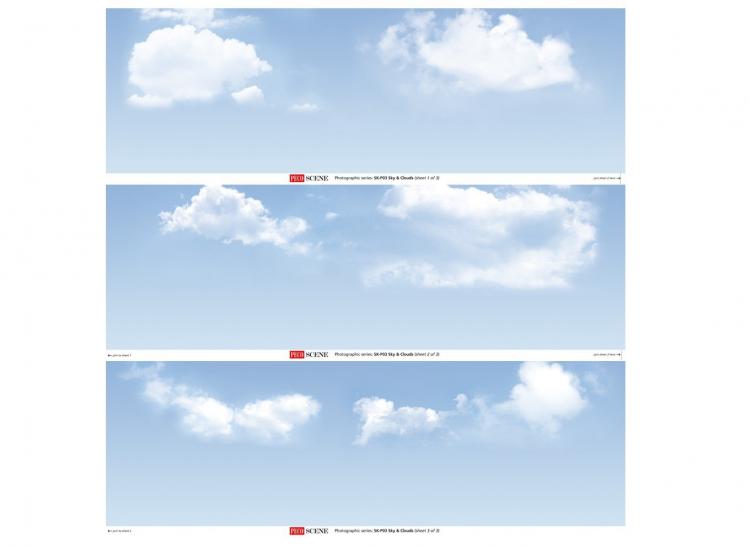Peco - Photographic Backscene - Sky and Clouds - Sold Out