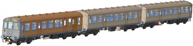 Class 104 3-Car DMU #M50478, M59186 & M50530 (BR Green) - Pre Order