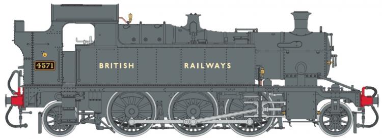 BR 45xx Small Prairie 2-6-2T #4571 (Black - 'British Railways') - Contact Us for Availability