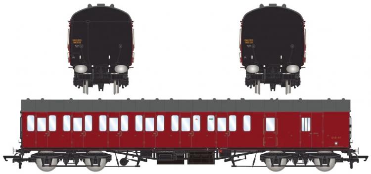 BR Mk1 57' Non-Gangway Suburban BT Brake Third #E43119 (Carmine) - Pre Order