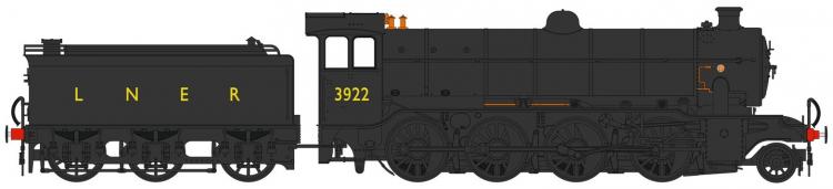 LNER O2/1 Tango 2-8-0 #3922 (Black - Post War) LNER Cab & GN Tender - Pre Order