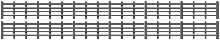 Ratio - Lineside Kit - Wooden Lineside Fencing (Black) - Sold Out