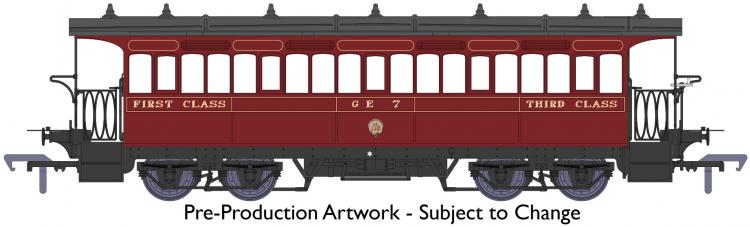 GER W&U Composite Bogie Tramcar #7 (Crimson - As Preserved) - Pre Order