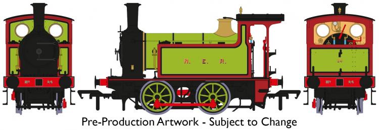 NER Y7 0-4-0T #24 (NER Saxony Green - Original) - Pre Order