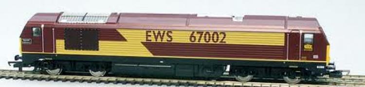 CLASS  67  No. 67002 in EWS Maroon livery - Powered
