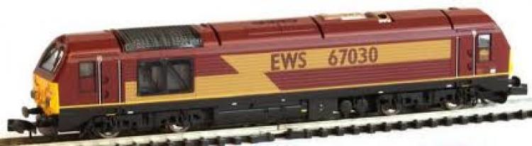 CLASS 67  No. 67030 in EWS  Maroon livery - Powered