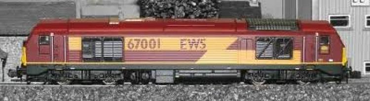 CLASS  67 No. 67001 in EWS Maroon - Dummy