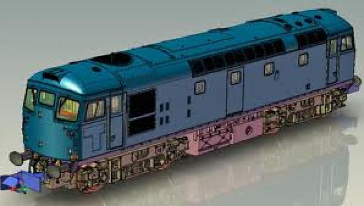 Class 26 No. 26015 in BR Blue with full yellow end