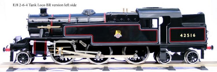 Stanier 2-6-4T tank loco in BR lined black with early BR crest, No. 42608