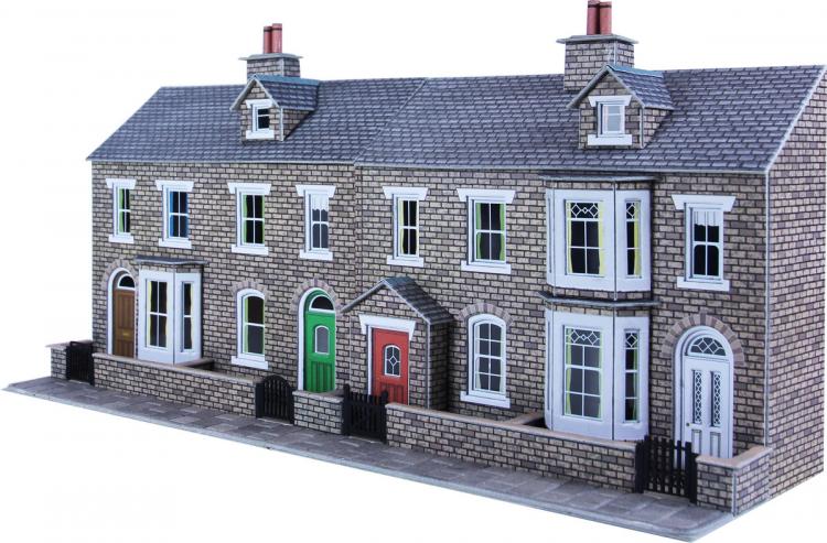 Low Relief Terraced House Fronts - Stone - Sold Out
