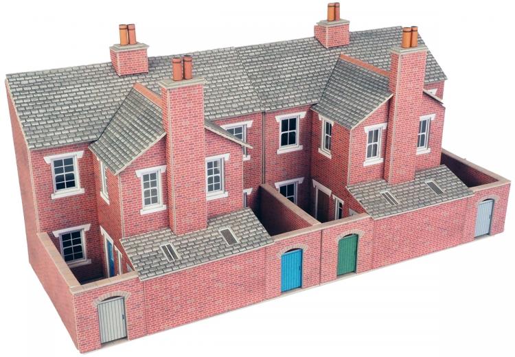 Low Relief Terraced House Backs - Red Brick - Out of Stock