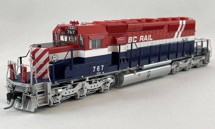 Bowser - GMD SD40-2 - BC Rail #767 (Red, White & Blue - Hockey Stick) - Sold Out