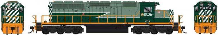 Bowser - GMD SD40-2 - BC Rail #756 (Two Tone Green) DCC Sound - Sold Out