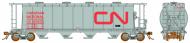127000-3 : Rapido - NSC 3800 cu. ft. Cylindrical Hopper - CN Grey (Red) #369824 - In Stock