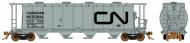 127003-6 : Rapido - NSC 3800 cu. ft. Cylindrical Hopper - CN Grey (Black) CNLX #7660 - In Stock