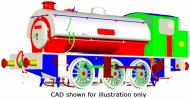 7S-094-008S : Austerity 0-6-0ST - United Steel #22 (Lined Red) DCC Sound - Pre Order