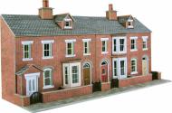 PO274 : Low Relief Terraced House Fronts - Red Brick - In Stock